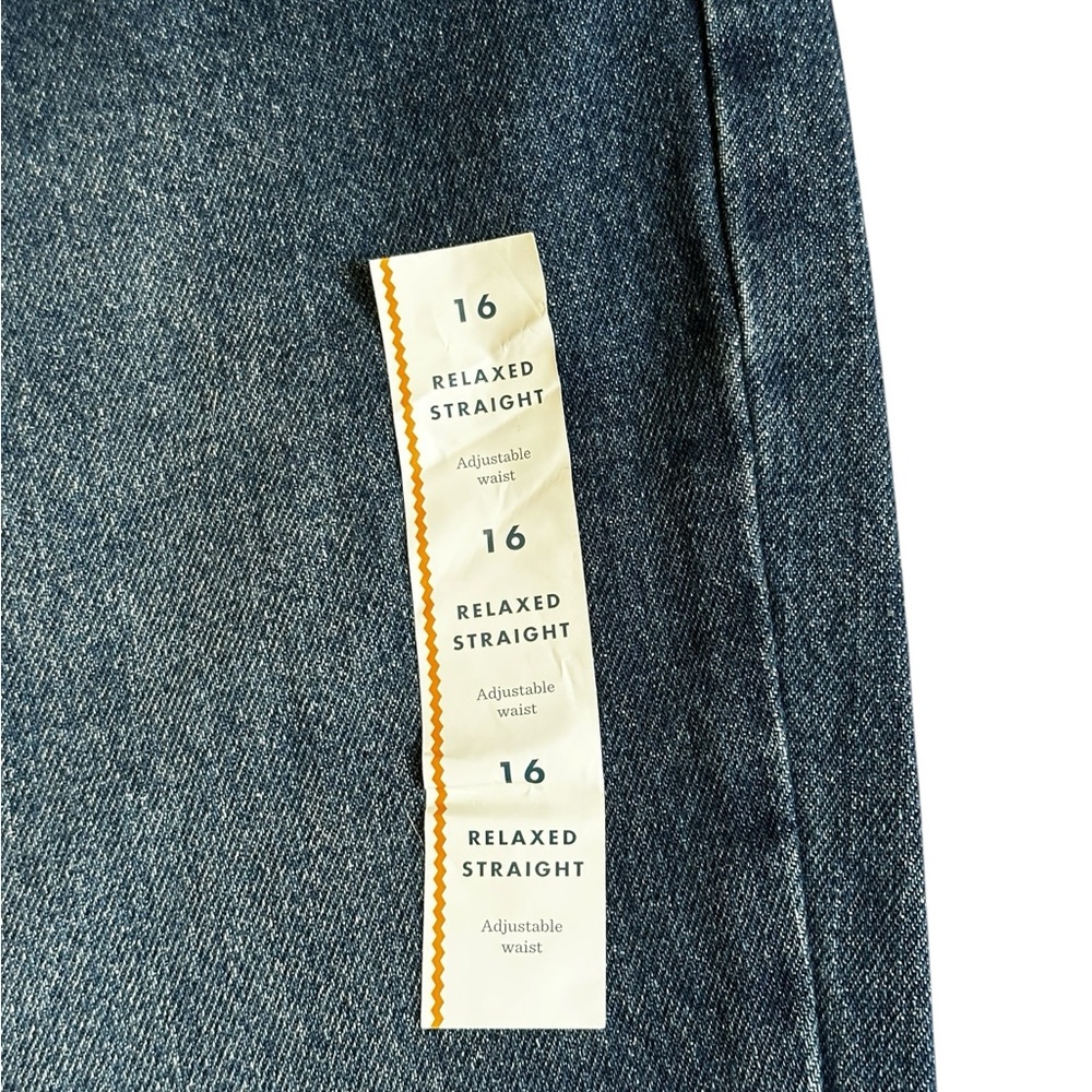 Cat & Jack Relaxed Straight Denim Boys Jeans SZ 16 - Picture 4 of 11